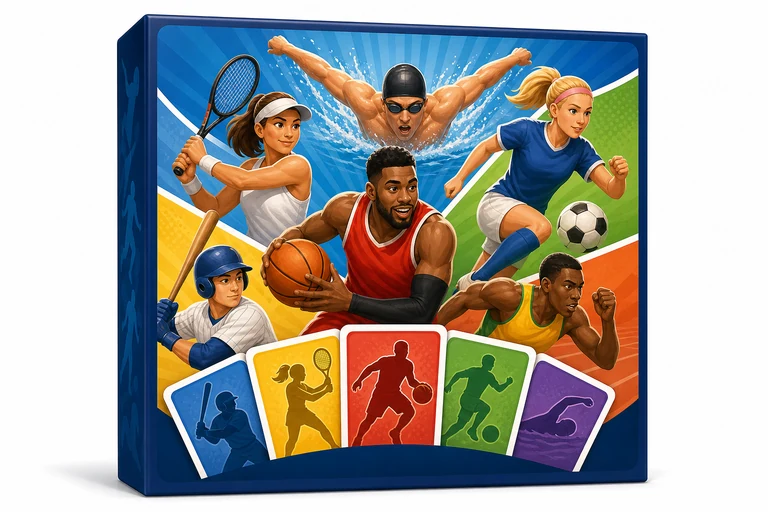 Indovina Chi personaggi sport atleti carte stilizzate